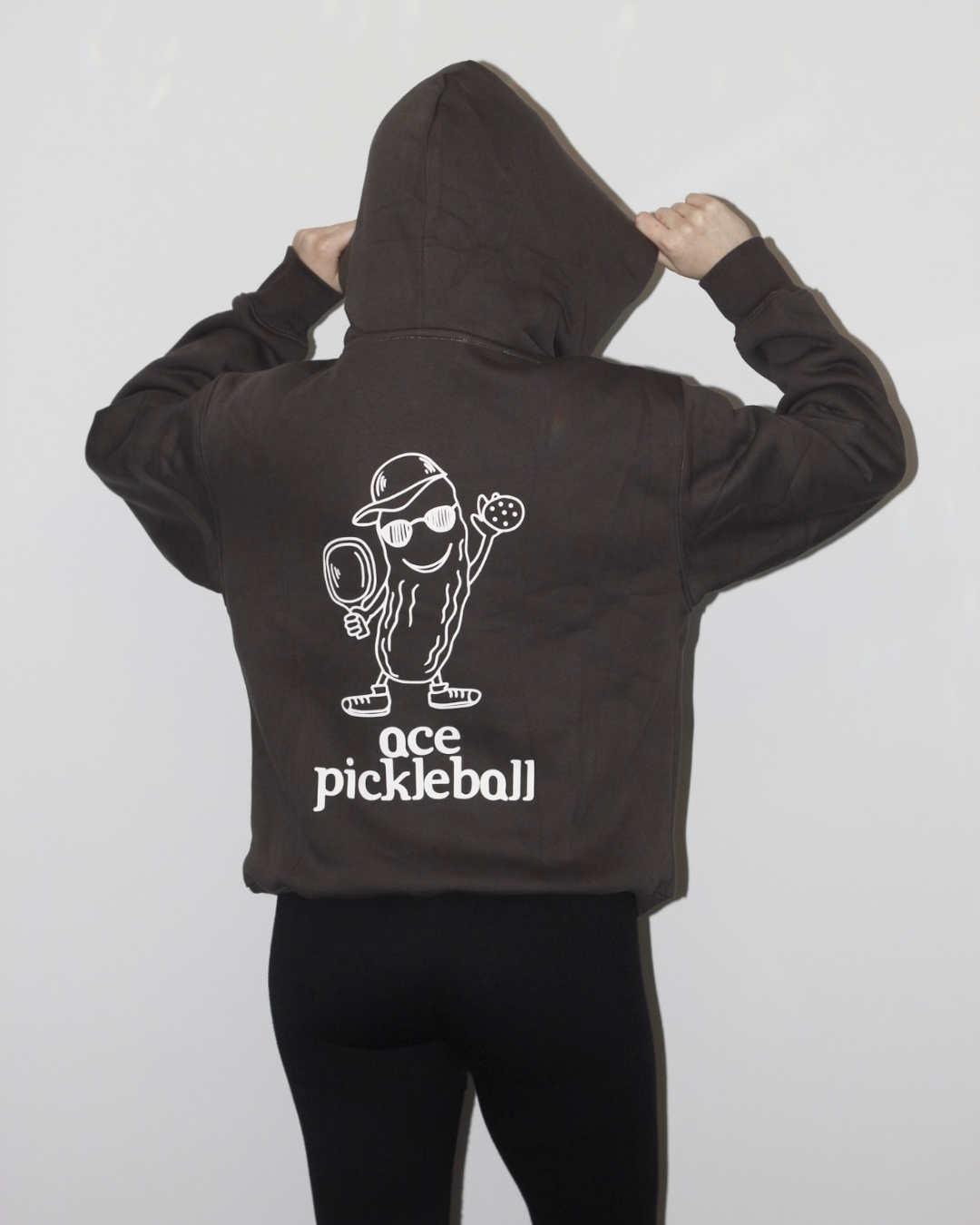 ACE Pickleball Luxe Hoodie Brown - Pickle
